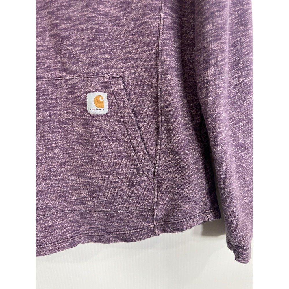 Carhartt Women's Newberry Hoodie Size Small Heather Purple Cotton Blend Pocket - Picture 3 of 10